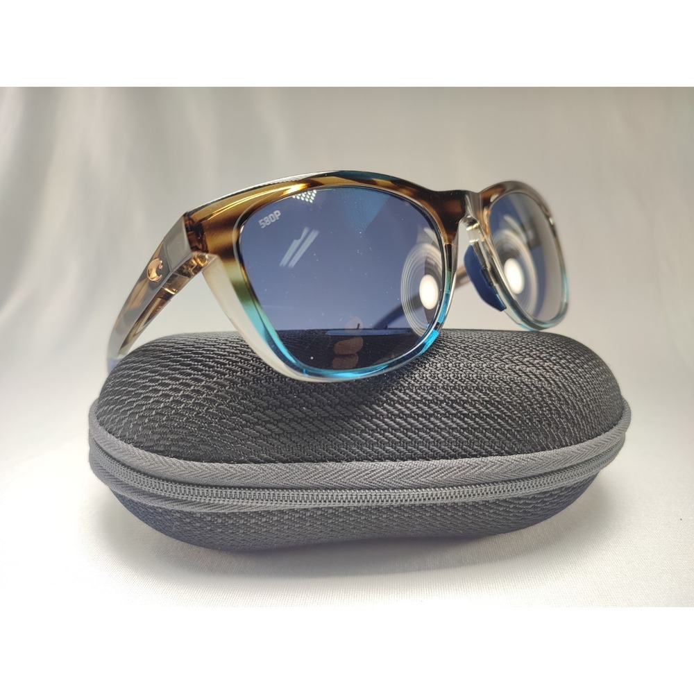 Costa Del Mar Aleta 580P Polarized Sunglasses Tortoise Blue Teal 06S9108-0254